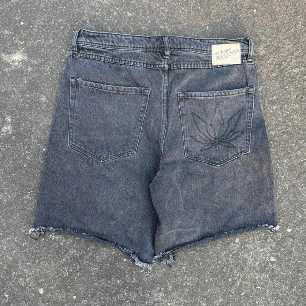 Black Y2K Your Highness Jean Shorts